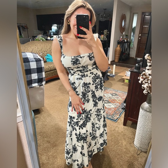 Brock Collective | Prisca Shirred Floral-Print Cotton-Poplin Dress - Picture 2 of 6